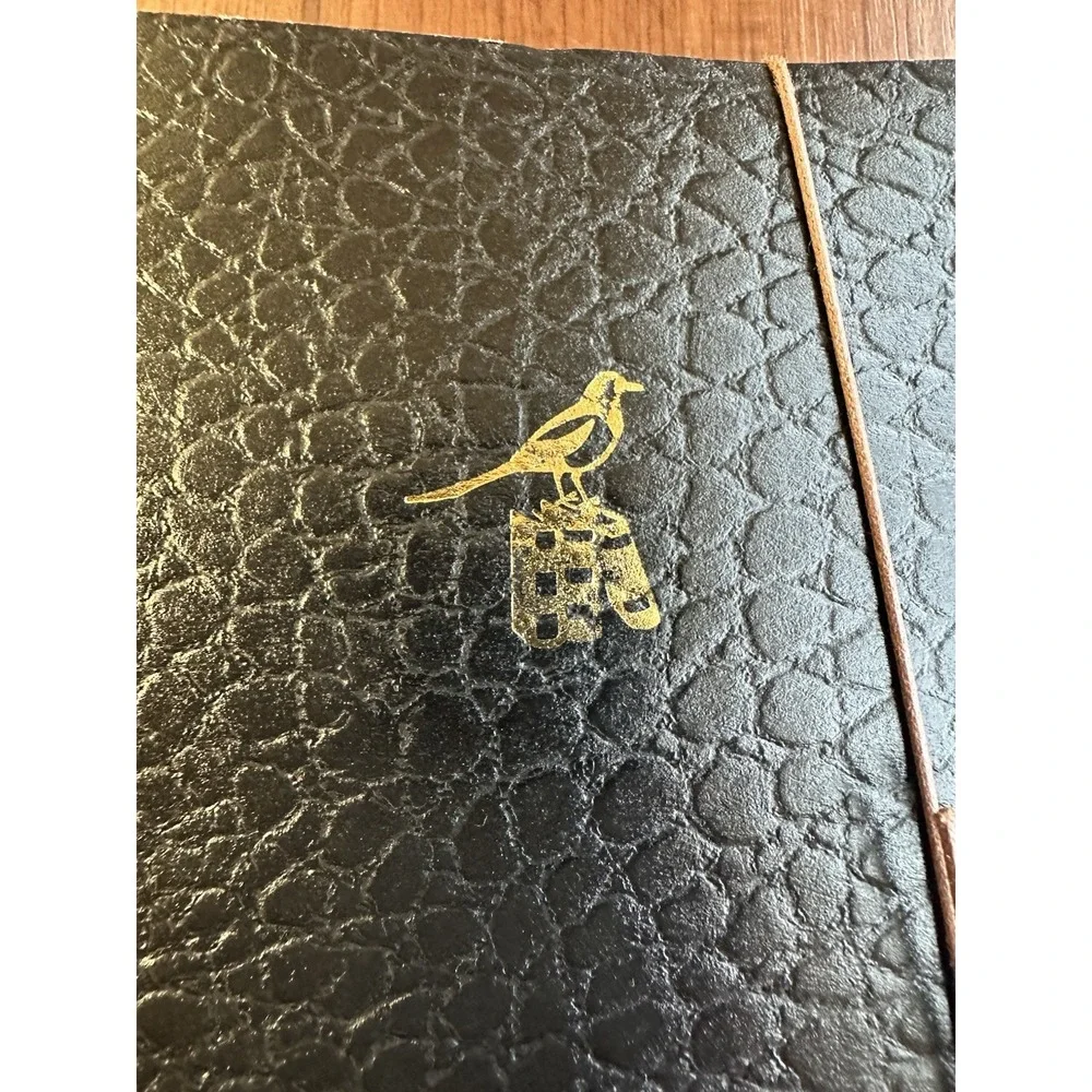 NWT BIEFFE 3 Pack Journal Writing Notebooks.Black.Handmade in Italy. 5.5